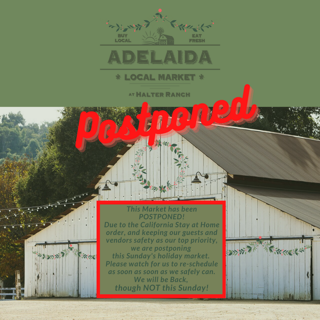 Markets & Workshops POSTPONED due to looming Stay at Home Order